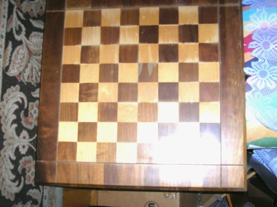 TAPA DE MADERA CHEIS DE MESA VINTAGE CON 21 pulgadas x 21 pulgadas Foto 3 de 3