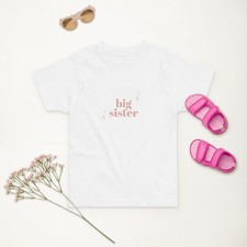 Big Sister Baby Pregnancy Announcement Toddler jersey t-shirt
