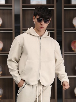 Men Hoodie Workout Jacket Top Casual Hooded Coat Long Sleeve Hip Hop Sweatshirt
