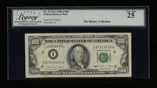 DBR 1990 $100 FRN Minneapolis Fr. 2173-I Legacy 25 Serial I07310625A