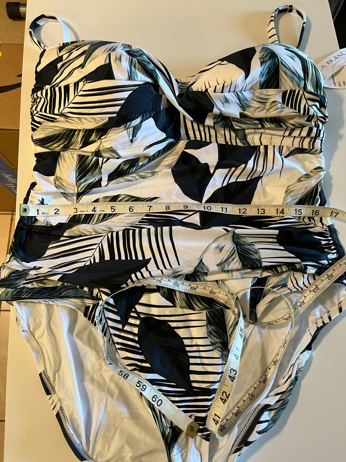 White Floral La Blanca One Piece Swimsuit Size 18w NWT eBay