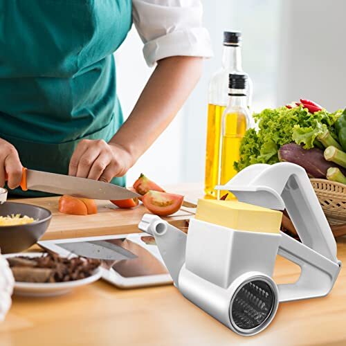 Olive Garden Rotary Parmesan Cheese Grater Stainless Steel Drum