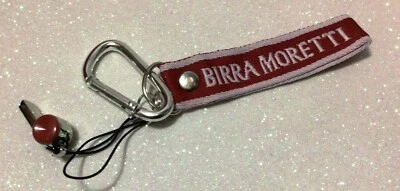 BIRRA MORETTI PORTACHIAVI TESSUTO CON FISCHIETTO KEYCHAIN MORETTI BEER WHISTLE