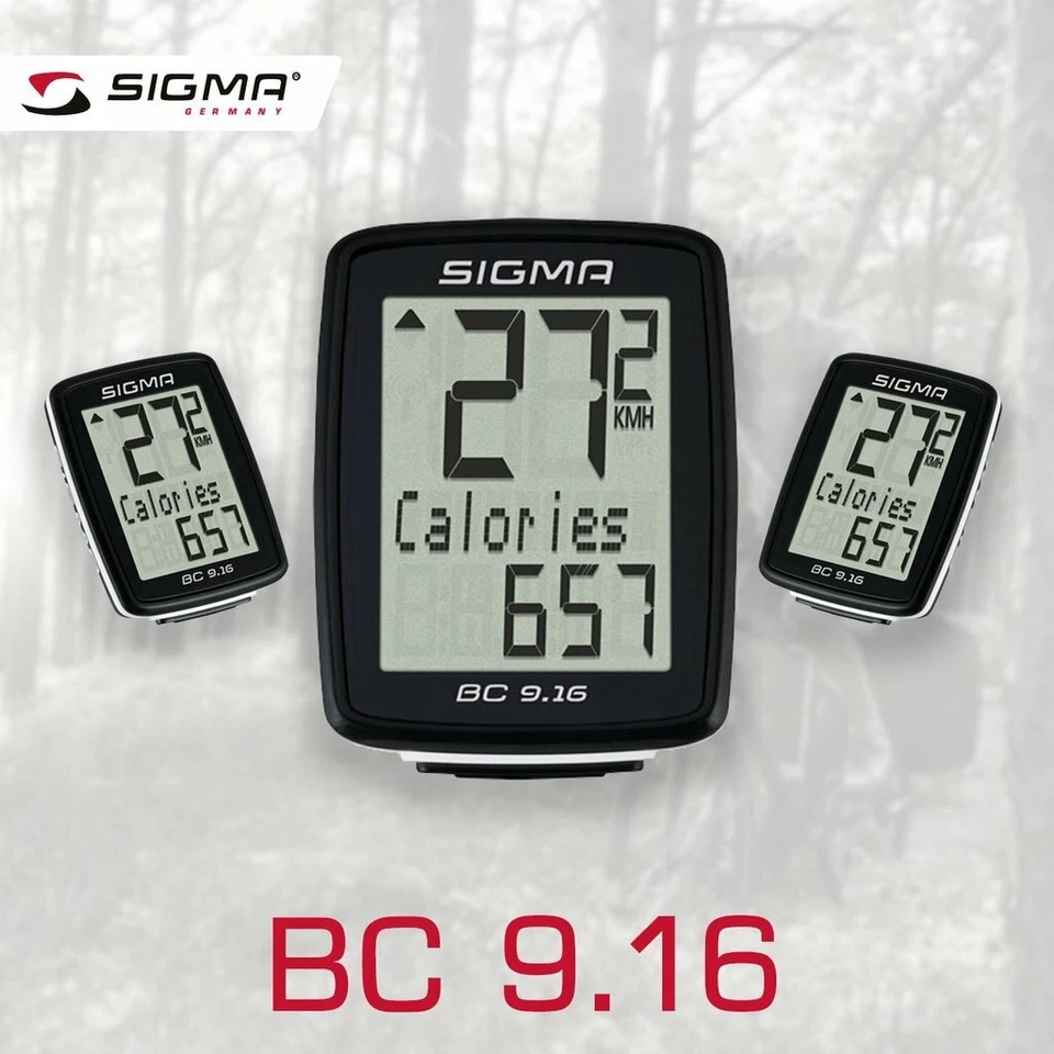 Sigma BC 9.16 ATS Wireless Bike Computer, Calories, Speed, Distance, Easy Mount - Image 2 of 4