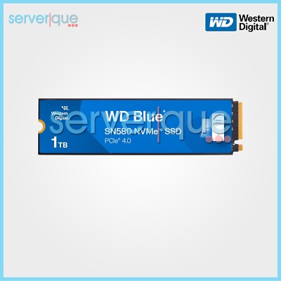 Western Digital Blue SN580 1TB PCI-E 4.0 x4 NVMe M.2 WDS100T3B0E Internal SSD