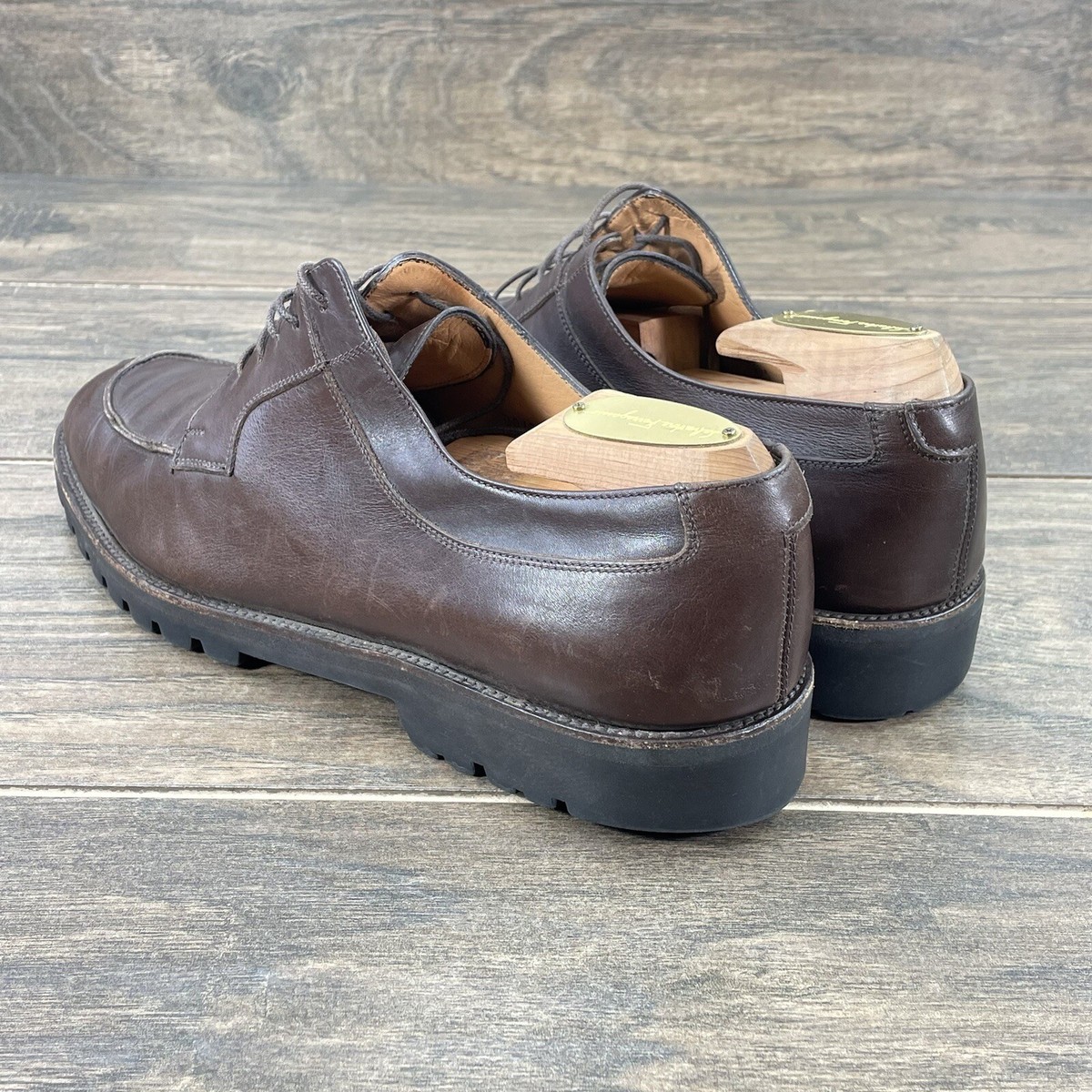 Salvatore Ferragamo Dress Shoes Mens 10 D Brown Leather  display picture 1
