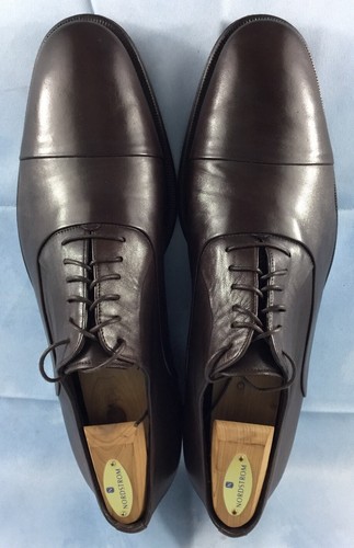 Bruno Magli Maioco Dress Shoes Mens 12 M Brown Soft Leather Cap Toe Oxford Italy - Picture 5 of 10