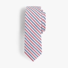 J.Crew Boys' Cotton Tie in Stripes  52   Red Navy