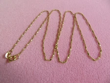 18.5 " Vtg 14K Solid Y. Gold Twist Serpentine Chain Necklace 1.9 G