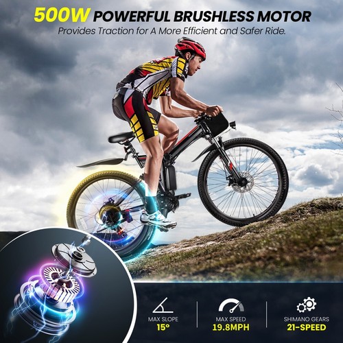 26'' Electric Bicycle Foldaing E-bike 500W 48V Battery Commuting Bicycle HOT🔥 - Picture 7 of 11