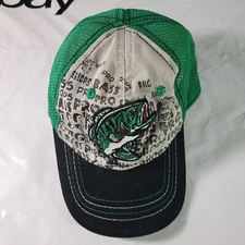 Bass Pro Shops Gone Fishing Toddler Snapback Cap Green & Black Fish Logo