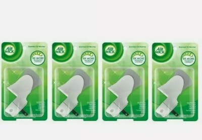 4pks of Air Wick Scented Oil Warmer Plugin Air Freshener, White