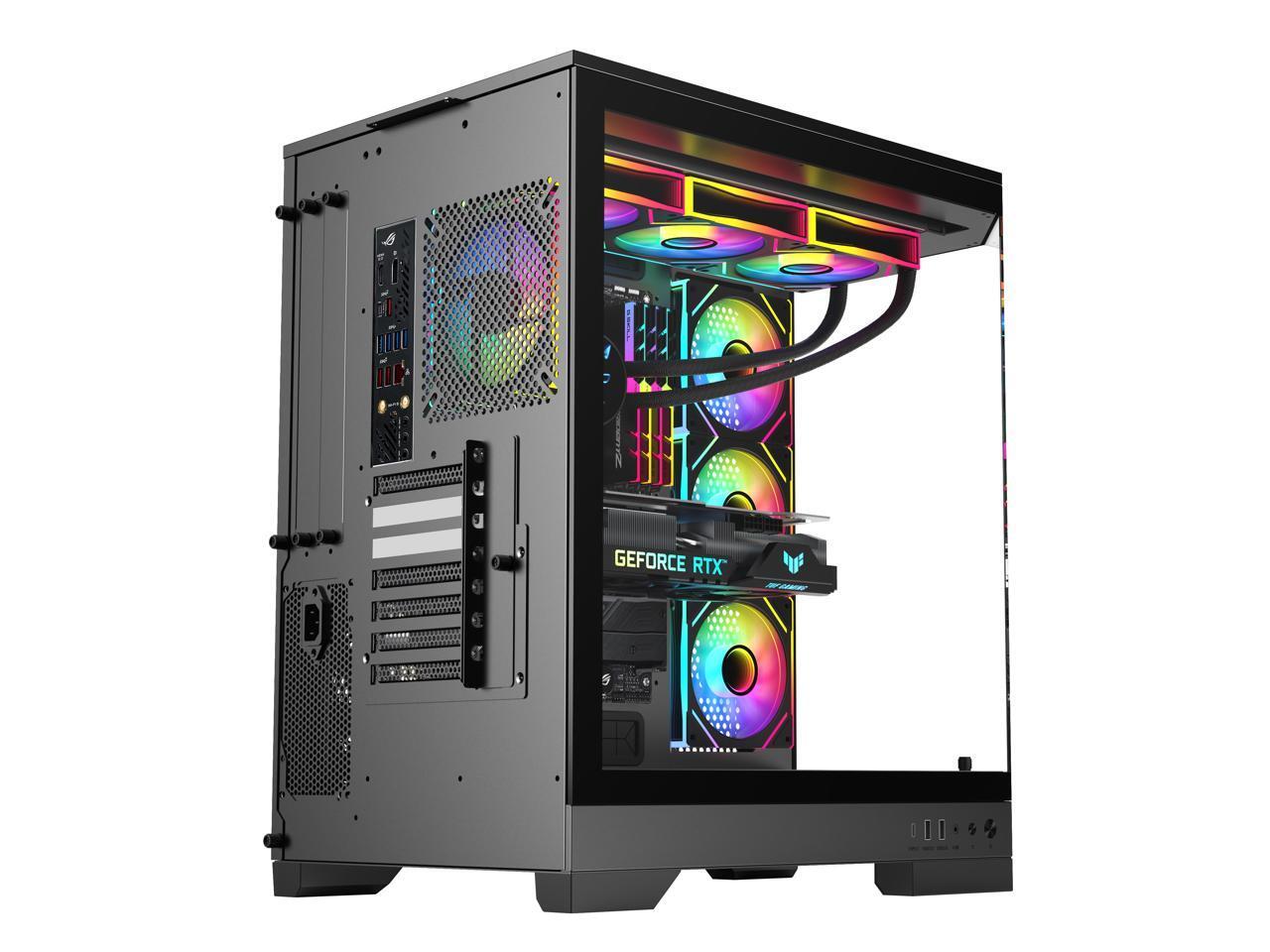 Sama 3021-Игровой компьютер ATX Full Tower с двумя разъемами USB 30 и закаленным стеклом Type C черного цвета