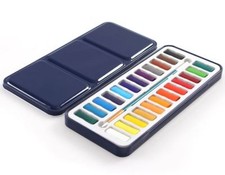 24 Colour Watercolour Tin