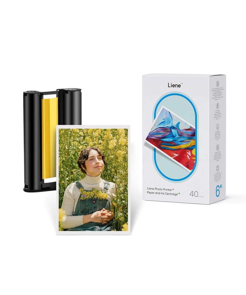 4x6 Photo Printer Paper & Cartridge Bundle with 40-Pack Refill