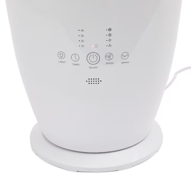 LEDSmart Control Electric Portable Bladeless 4 Speed 10 Hr Oscillating