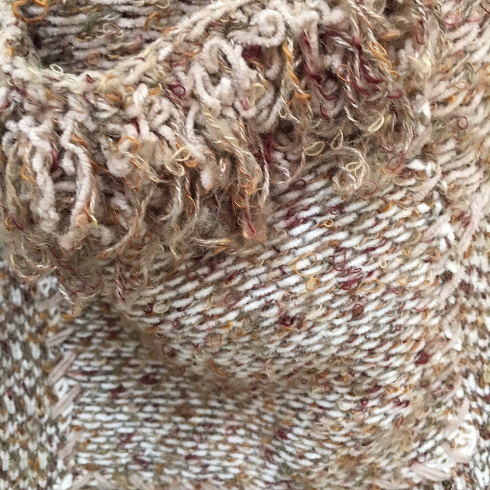 Coldwater Creek Fall Patchwork Sweater Medium Car… - image 2