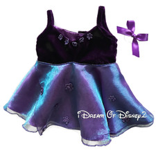Build-A-Bear FANCY PURPLE IRIDESCENT AQUA DRESS, PURSE, BOW Teddy Party Clothes
