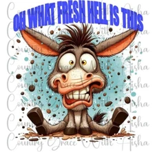 Sublimation Transfer Donkey Oh What Ready To Press Heat Transfer