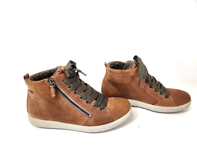 ECCO Soft 7 Tred Gore-Tex Zip Nubuck Sneaker Wool Lined EU 39 (10'' INSOLE)