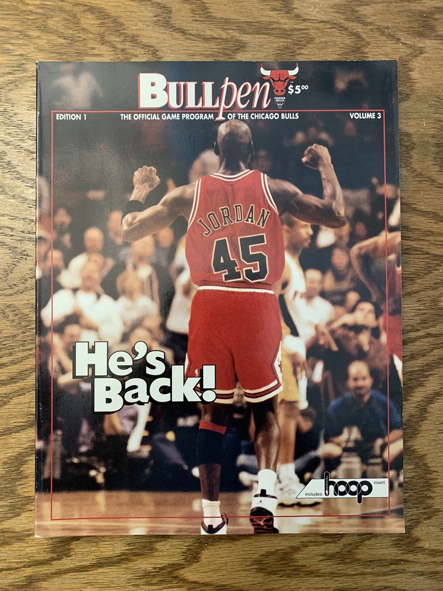 Extremely Rare! Michael Jordan Chicago Bulls He's back Bullpen