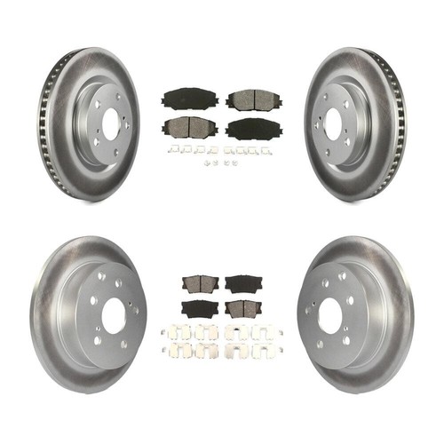 For Toyota RAV4 Front Rear Coated Disc Brake Rotors And Semi-Metallic Pads Kit  - Picture 1 of 10
