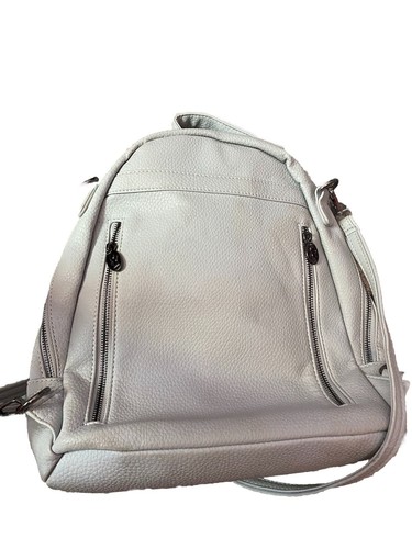 Damsel in Defense Leather Backpack Color Gray - Picture 8 of 11