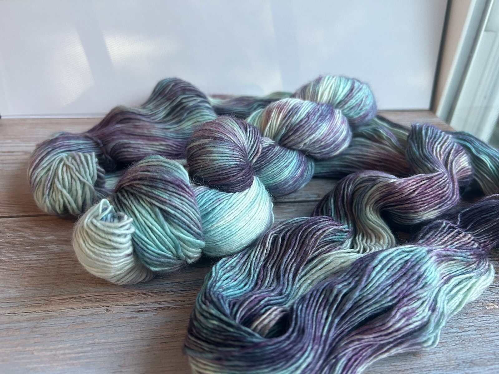 Fingering Weight Yarn , Hand Dyed Sock Yarn, 1 Full Skein ..