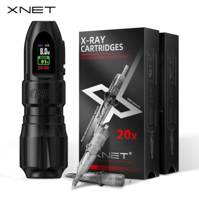XNET Wilk 2024 Wireless Tattoo Machine Pen Kit 40 Nadeln Straight Drive Bar Kit