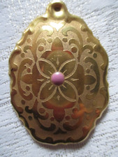 Antiker  Rosenthal Porzellan-Anhänger Gold Jugendstil ca. 5,5 x 4 cm