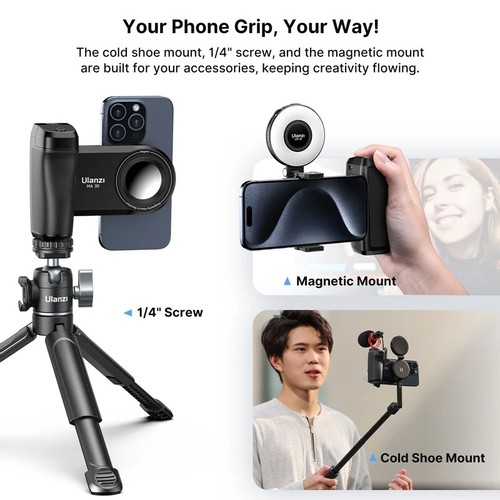 Smartphone Ulanzi MA35 MagSafe obturateur prise Bluetooth verticale horizontale - Photo 3 sur 6