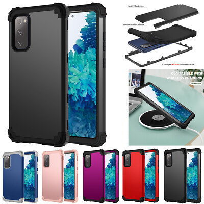 For Samsung Galaxy S20 FE 5G/4G Shockproof Rubber Hard Back Hybrid Case Cover