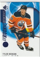2020-21 SP Rookie Authentics Blue #122 Tyler Benson Edmonton Oilers