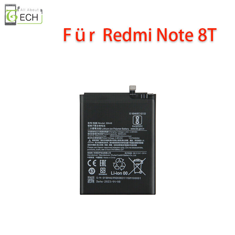 Für Xiaomi Redmi Note 8 8T BN46 4000mAh Akku Accu Batterie NEU Ersatzakku