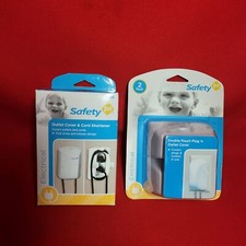 Safety 1st Outlet Cover  Cord Shortener  Double Touch Plug n Outlet Cover Set