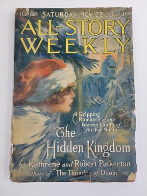 All-Story Weekly Pulp Magazine November 1919 Hooded Menace Christmas Cover