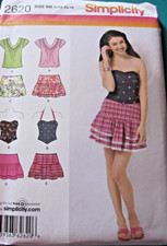 Simplicity 2620 JUNIOR SKIRT CORSET TOP Uncut Sewing Pattern Size 11/12 - 15/16