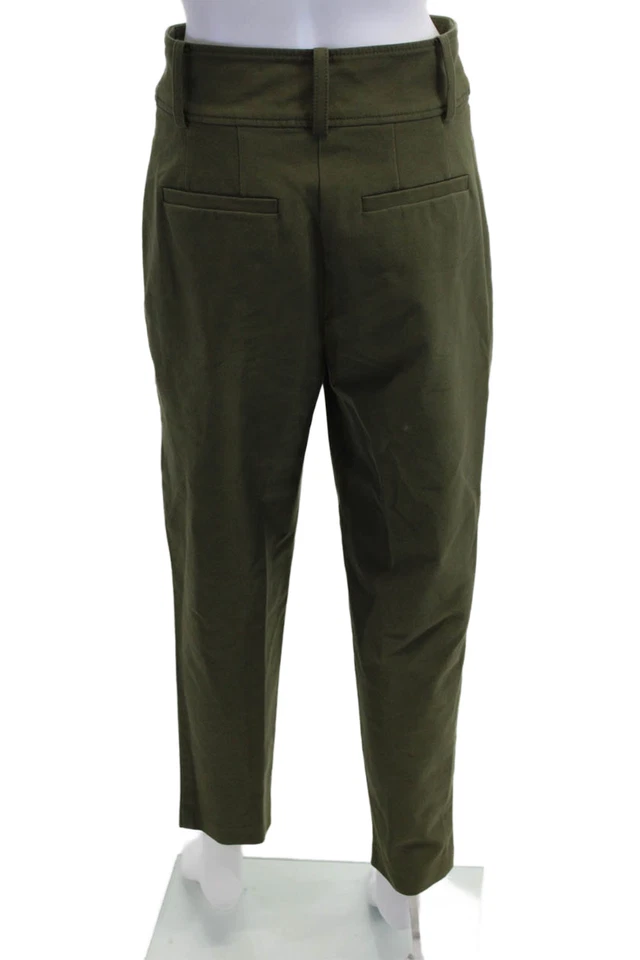 Derek Lam 10 Crosby Women Ankle Cropped Pants Green Size 4 - Image 3 of 4