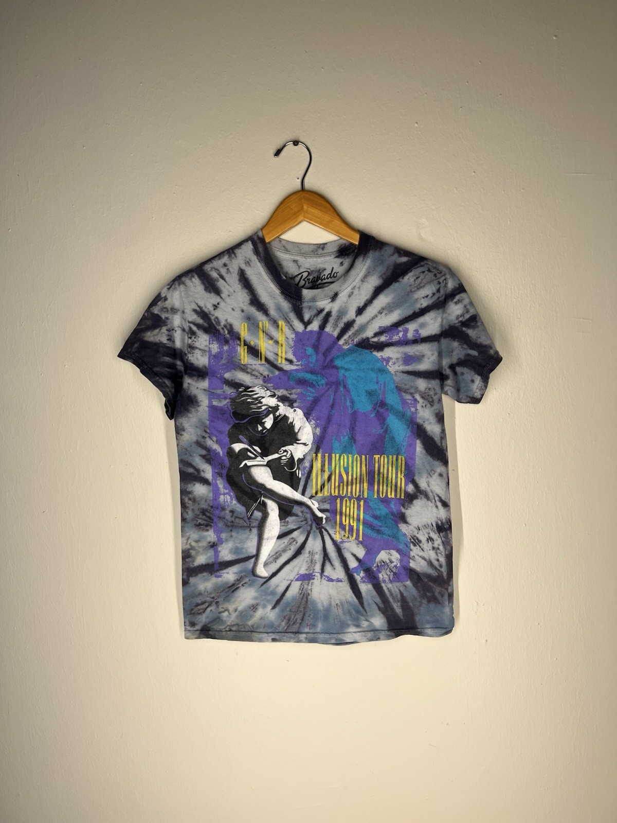Guns N’ Roses “Use Your Illusion Tour 1991” Tie-Dye Band Tee S – Tour Merch