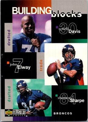1997 Collector's Choice #360 John Elway / Sharpe / Smith /  Davis / Smith