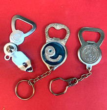 Vintage Lot of 3 Advertising Bottle Openers & Keychains β Collectible Barware