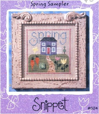 Lizzie Kate SPRING SAMPLER Cross Stitch Leaflet ONLY  house / garden / flowers