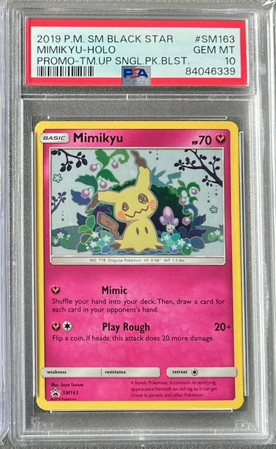 2019 POKEMON SM BLACK STAR PROMO #SM163 MIMIKYU-HOLO PSA 10