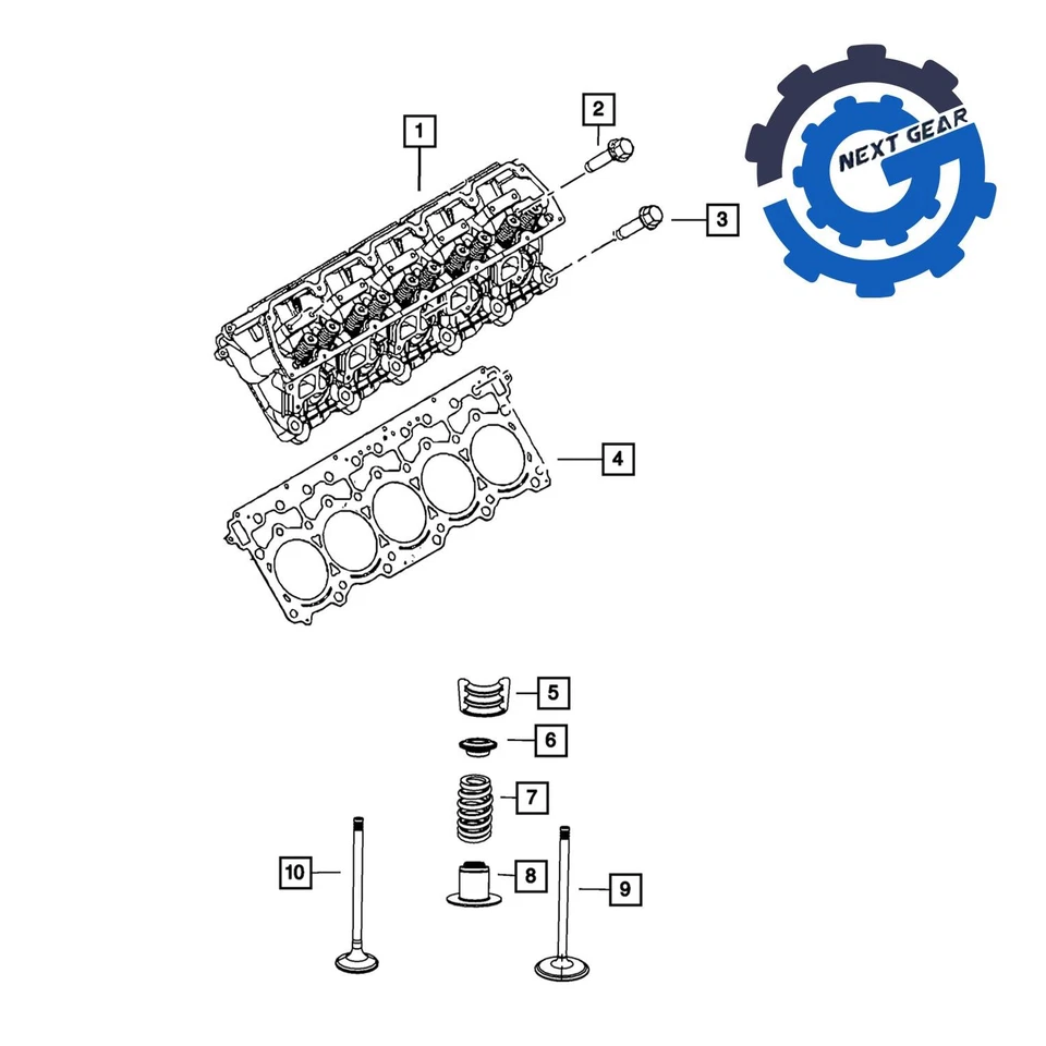 Nueva culata derecha o izquierda Mopar OEM para Dodge Viper RL037711AE 2008-2010 Foto 3 de 4