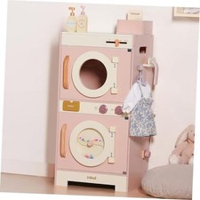 Wooden Laundry Playset, Play Kitchen Set, Toy Washing Machine, Kids Washer