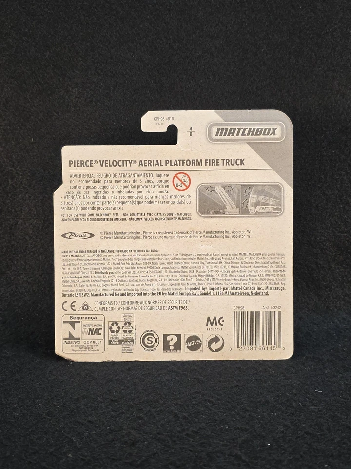 Matchbox Working Rigs San Diego Fire Rescue Pierce Velocity Aerial Platform - Image 3 of 3