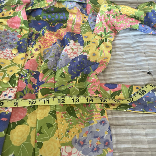 VTG Leslie Fay 70s Hippie Boho Flower Power Long Maxi Dress Sz S Long Sleeve - Picture 10 of 11