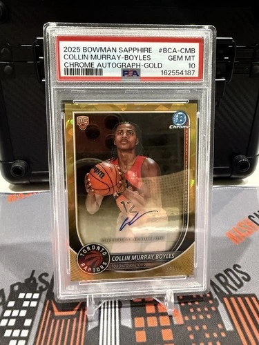 Topps 2025-26 Bowman Sapphire Autographs Collin Murray-Boyles Gold /50 PSA 10