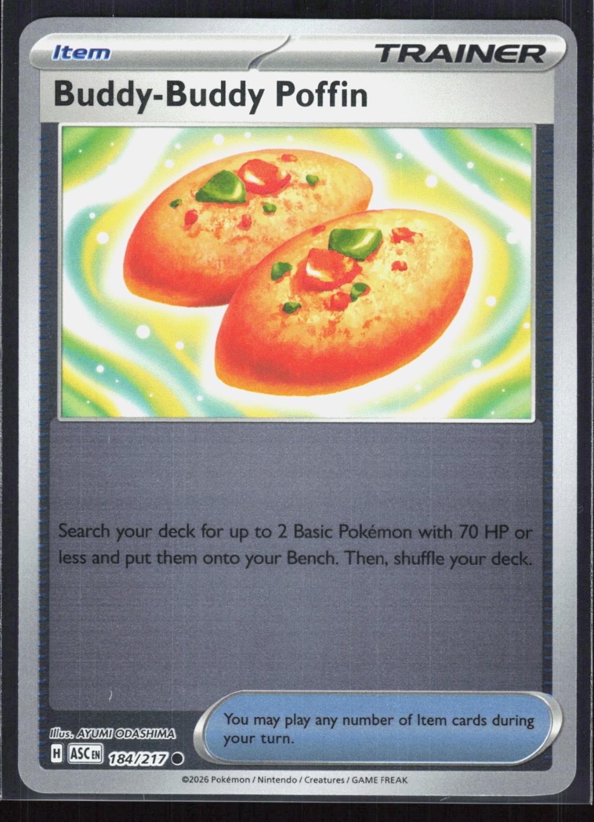 Buddy-Buddy Poffin 184/217 2026 Common Ascended Heroes Pokemon Reverse Holo