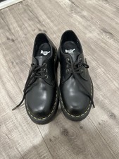 Dr. Martens 1461 Quad Black Leather Platform Shoes US Women s 7